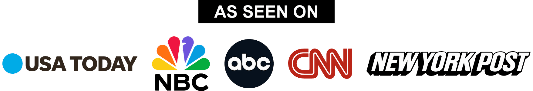 As seen on USA TODAY, NBC, ABC, CNN, and the New York Post