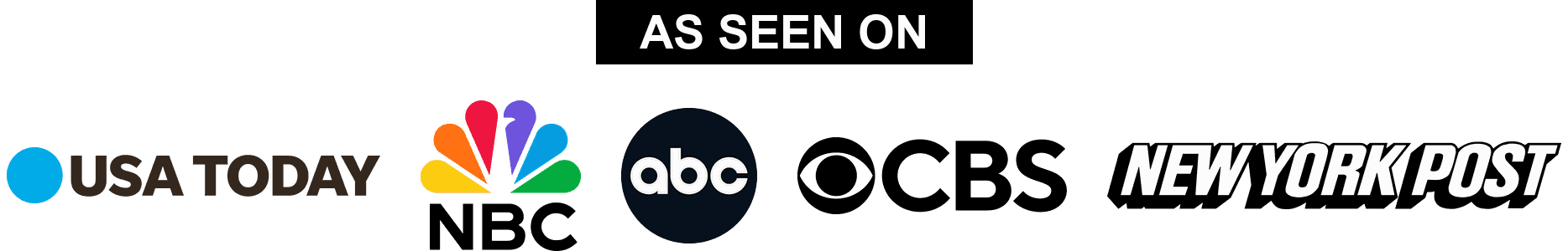 As seen on USA TODAY, NBC, ABC, CBS, and the New York Post